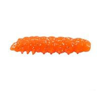 Aprilsunnyzone Glow Floating TPE - Esca morbida per vermi della farina, 4 cm, con attivazione UV e aumento della visibilità luminosa, per spigola, mandarinfish e altre specie d'acqua dolce (05#)