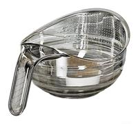 Aprilsunnyzone Grande cestello per riso, progettato per un efficiente drenaggio dell'acqua quando si lava riso o si risciacqua verdure fresche (grigio trasparente)