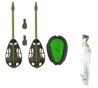 Aprilsunnyzone Inline Feeder Gabbia per esche da pesca alla carpa, con struttura in lega di zinco per posizionamento di precisione e stabilità in varie condizioni, 30 g, 40 g, 50 g, 60 g (A)