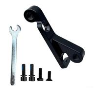 Aprilsunnyzone Kit adattatore per freno a disco per bicicletta, per montaggio laterale a piatto, leva del cambio idraulico in lega di alluminio, adatto per varie condizioni di guida (nero)