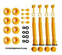 Aprilsunnyzone Kit di ricambio per ugello del serbatoio del carburante con beccuccio flessibile e tappo a vite per tanica di gas da 5 galloni, set di parti in plastica con tubi, tappo, rondelle e