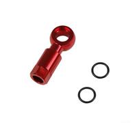 Aprilsunnyzone Kit per freno idraulico per bicicletta, per SLX, XT, XTR BH90, set di collegamento per tubo flessibile in lega di alluminio, con dado e guarnizioni per tubo verde oliva (rosso)