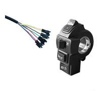 Aprilsunnyzone Luce posteriore per bicicletta elettrica, interruttore per manubrio con indicatore di direzione, impermeabile, resistente agli urti, in plastica ABS, adatto per scooter ed ebike (B)