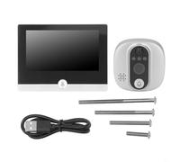 Aprilsunnyzone Macchina fotografica dello spioncino della porta di Digital con schermo a 4,3 pollici di IPS e integrazione domestica astuta per ALEXA