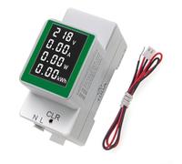 Aprilsunnyzone Misuratore di elettricità su guida DIN PZEM008AC con display digitale con ampio intervallo di tensione e corrente per misurazione accurata della potenza e monitoraggio dell'energia