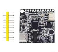 Aprilsunnyzone Modulo di controllo vocale offline LU-ASR01 con 8 pin digitali IO interfaccia seriale e configurabile per parole WAKE per progetti Arduino Pi (senza saldatura)