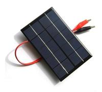 Aprilsunnyzone Pannello solare policristallino da 5 W e 5 V, con terminali a clip per ricarica della batteria da 3,7 V in strumenti da campo e fari a energia solare