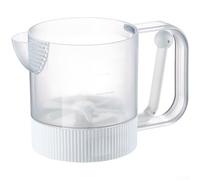 Aprilsunnyzone Per sbattitore automatico per uova con scala di misurazione di precisione da 450 ml e filtro per un migliore controllo della miscelazione (bianco)