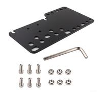 Aprilsunnyzone Piastra di montaggio per simulatore di corsa in alluminio, con adattatore per testa del cambio per interruttori a bilanciere in configurazioni di simulazione multi posizione (nero)