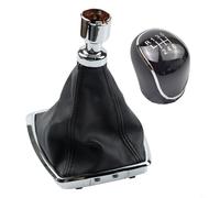 Aprilsunnyzone Pomello del cambio cromato a 6 velocità + cuffia del cambio per Ford Kuga 2008-2012, numero OEM GB64637AA 1639784 8V4R-7P002-KB