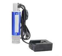 Aprilsunnyzone Pompa a batteria al litio senza fili da 12 V, trasferimento dell'acqua diesel portatile, 40-60 l/min, facile da trasportare, funziona liberamente