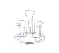 Aprilsunnyzone Portabicchieri in acciaio inox con vano sottosopra per tazze di vetro, progettato per migliorare l'efficienza di asciugatura e mantenere l'organizzazione della cucina (6bit-S)