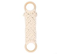 Aprilsunnyzone Portasciugamani in cotone da appendere ad anello da cucina all'uncinetto piatto decorativo (bianco)