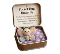 Aprilsunnyzone Scatola decorativa pasquale 3D con Gesù coniglietto pulcino agnello farfalla elementi per esposizioni primaverili centrate sulla fede (farfalla)