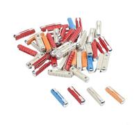 Aprilsunnyzone Set di 50 fusibili in ceramica per auto classiche, per fusibili a siluro, con varie valutazioni di amplificazione, compatibili con i modelli classici europei e sistemi elettrici