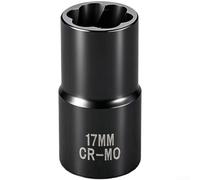 Aprilsunnyzone Set di chiavi meccaniche per estrarre dadi con design a spirale inversa per ridurre lo slittamento e migliorare il controllo durante la rimozione degli elementi di fissaggio (17 mm)