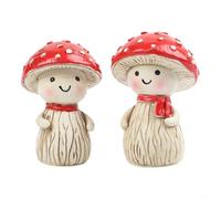 Aprilsunnyzone Set di ornamenti da giardino a forma di fungo in resina per interruzioni della linea di siepe, angoli interni della sala giochi e decorazione della scrivania dell'ufficio