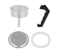 Aprilsunnyzone Set di parti di ricambio per moka da 1 a 12 tazze, guarnizione filtro imbuto, kit di accessori per caffettiera, facile installazione (9 tazze)