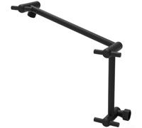 Aprilsunnyzone Staffa per braccio doccia in acciaio inox con asta di prolunga e impugnatura ergonomica a T, offre una lunghezza regolabile e un affidabile meccanismo di regolazione dell'angolo (pelle