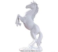 Aprilsunnyzone Statua di cavallo in resina realizzata a mano con stile classico europeo per la decorazione della casa e dell'ufficio, scultura che rappresenta la vittoria e il successo (B)