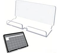 Aprilsunnyzone Supporto da parete per tablet in acrilico progettato per l'uso a mani libere con foro di ricarica riservato e gestione dei cavi per ufficio o casa (0312-1)