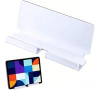 Aprilsunnyzone Supporto da parete per tablet in acrilico progettato per l'uso a mani libere con foro di ricarica riservato e gestione dei cavi per ufficio o casa (0312-3)