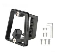 Aprilsunnyzone Supporto per portapacchi anteriore in alluminio a 3 fori per bici pieghevoli, costruzione in lega 6061, M5 M6, supporto per distanza tra i fori delle viti (nero)