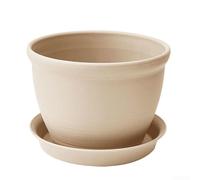 Aprilsunnyzone Vaso di plastica con stabilità termica uniforme di spessore della parete e ridotto rischio di crepe durante le fluttuazioni di temperatura (beige+fondo)