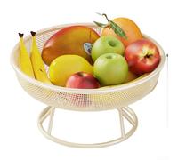 Aprilsunnyzone Vassoio metallico per servire frutta e snack con proporzioni non corrosive ed equilibrate (bianco)