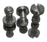 Aprilsunnyzone Vite a sgancio rapido in acciaio inossidabile 1/4-20 UNC per supporti a gabbia per fotocamera con filettatura autobloccante della scanalatura e ottimizzazione dinamica della stabilità