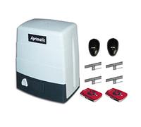 Aprimatic KIT COMPLETO MOTORE PORTA GARAGE SCORREVOLE ONDA 400, Grigio, Nero