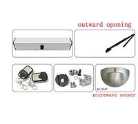 Apriporta a battente elettrico automatico 220 per porte a battente + 2 telecomandi wireless tasti Y sensore microonde opzionale (verso l'esterno y microonde)