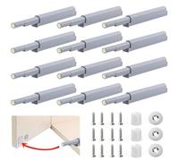 Apriporta a pressione, 12 pezzi, apriporta a pressione, in plastica, chiusura magnetica, apriporta a pressione, per armadio, spinta verso l'apertura, per porte e mobili