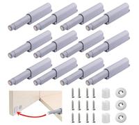Apriporta a pressione, 12 pezzi, apriporta a pressione, in plastica, chiusura magnetica, apriporta a pressione, per armadio, spinta verso l'apertura, per porte e mobili