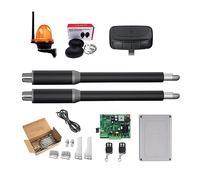 Apriporta automatico, Apriporta Attuatore lineare DC Ingranaggio a vite senza fine automatico a battente Tubo elettrico, luce, pulsante, operatore GSM(KIT C)