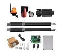 Apriporta automatico, Apriporta Attuatore lineare DC Ingranaggio a vite senza fine automatico a battente Tubo elettrico, luce, pulsante, operatore GSM(KIT T)