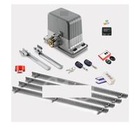 Apriporta Automatico, Kit completo 1800KG Apricancello scorrevole scorrevole Chiudiporta galleggiante con fotocellule da 7/8m Controller for cancello Wi-Fi leggero opzionale(8M kit 6)