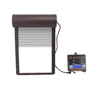 Apriporta Automatico per Pollaio Ad Energia Solare con Sensore di Luce, Timer, Telecomando (Marrone)