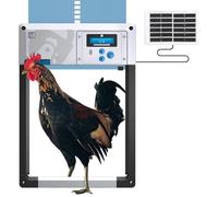 Apriporta automatico per pollaio, ChickenGuard One in tutte e 4 le colorazioni, timer/sensore di luce, 3 opzioni di alimentazione: solare, batteria o elettrico (Blu + Kit Solare)