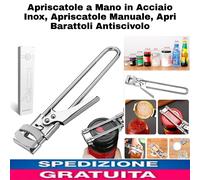 Apriscatole a Mano in Acciaio Inox, Apriscatole Manuale, Apri Barattoli...