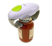 Apriscatole automatico con una sola azione per coperchi da 30 mm a 88 mm, senza sforzo, potente per barattoli di fabbrica ostinati, nessun dolore da tirare, adatto per cassetti da cucina, aiuto per