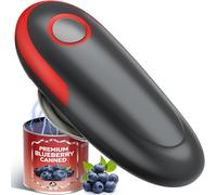 Apriscatole elettrico, apriscatole automatico One Touch, per mani deboli e anziani con artrite, sicuro per alimenti e bordo liscio, a batteria, per la cucina, si adatta a tutte le lattine gadget da