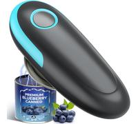 Apriscatole elettrico, apriscatole automatico One Touch, per mani deboli e anziani con artrite, sicuro per alimenti e bordo liscio, a batteria, per la cucina, si adatta a tutte le lattine gadget da