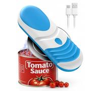 Apriscatole elettrico One Touch, apriscatole automatico per anziani, apriscatole ricaricabile con bordo liscio, con chiusura magnetica, gadget da cucina sicuro per alimenti per mani artrite