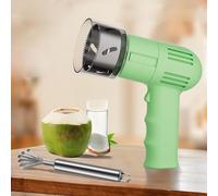 Apriscatole Elettrico per Cocco, Apriscatole Portatile per Cocco con Raschietto per Cocco, Strumento per Aprire il Cocco, Grattugia per Cocco in Acciaio Inossidabile, Adatto per Cocco (Verde)