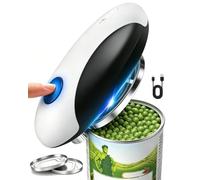Apriscatole elettrico ricaricabile, apriscatole automatico One Touch, apriscatole compatto con bordo liscio, comodo apriscatole di sicurezza, si adatta alla maggior parte delle lattine, facile per