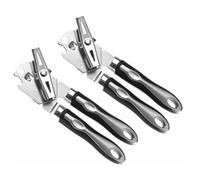 Apriscatole Ergonomico in Acciaio Inox Manuale con Funzione Apribottiglie