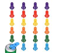 Apriscatole manuale - 24 coperchi protettivi per lattine | Utensile da cucina nei colori: pratico apriscatole per casa, campeggio, all'aperto, picnic, viaggi, appartamento, dormitorio degli studenti