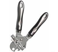 Apriscatole manuale con lama in acciaio inox, magnete di sicurezza per evitare la caduta del coperchio, impugnatura ergonomica e apribottiglie per varie occasioni (uno)