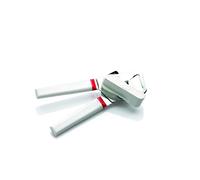 Apriscatole manuale in acciaio inossidabile, apri scatole universale con leva e manico antiscivolo, apriscatole per scatolette di latta professionale, apriscatole maneggevole multiuso, made in Italy
